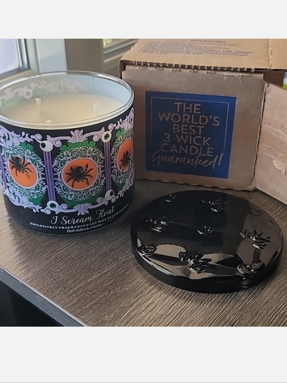 Bath And Body Works I SCREAM FLOAT 3 Wick Candle HALLOWEEN LIMITED EDITION